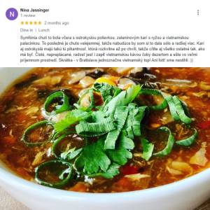 Google recenzie Papaya Twin City Bratislava Vietnamsk retaurcia Vietnamese and Thai Street Food  tel. 0947 911 888